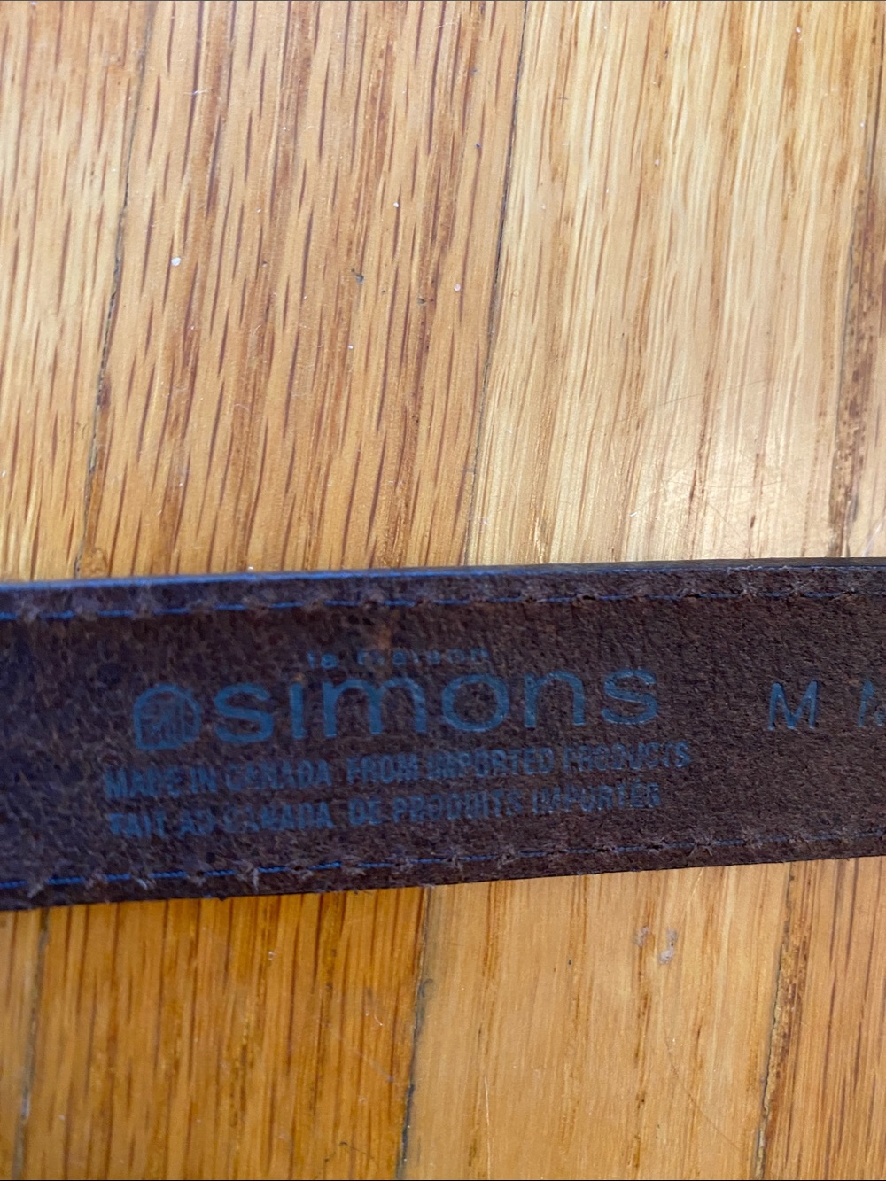 Simons Brown Leather Belt with Double Silver Rings - Picture 7 of 10